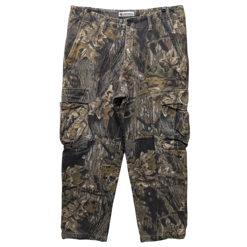 Columbia Cargo Pants Mens 34x32 Camo Mossy Oak Break-Up‎ Hunting Tactical
